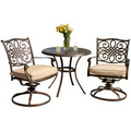 Traditions 3 Pc. Bistro Set With Two Alumicast Swivel Rockers and a 32 in. Round Table